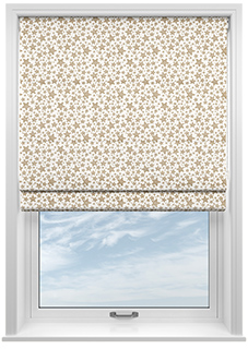 Whaley Great, Star Splash Sand - Twist&Fit Roman Blind